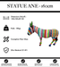 Sculpture Âne Resine 160cm Statue - Multicolore - MUZZANO