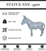 Sculpture Âne Resine 95cm Statue - Blanc - MUZZANO