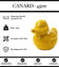 Sculpture Canard Resine 45cm Statue - Jaune - MUZZANO