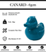 Sculpture Canard Resine 65cm Statue - Bleu Vert - MUZZANO