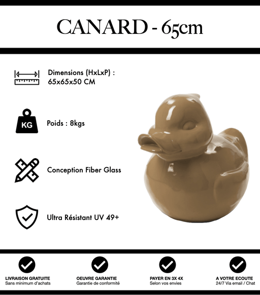 Sculpture Canard Resine 65cm Statue - Marron - MUZZANO