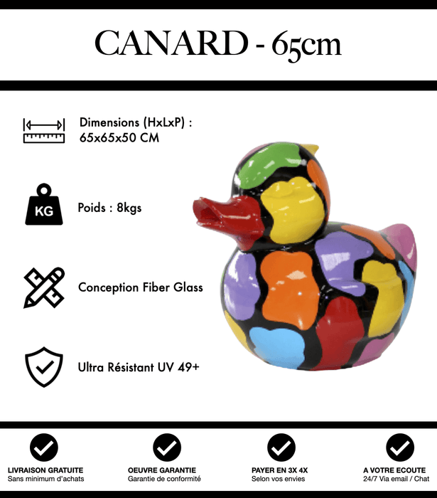 Sculpture Canard Resine 65cm Statue - Puzzle - MUZZANO