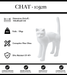 Sculpture Chat Resine 105cm Statue - Blanc - MUZZANO