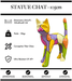 Sculpture Chat Resine 105cm Statue - Bubble - MUZZANO