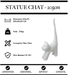 Sculpture Chat Resine 205cm Statue - BLANC - MUZZANO