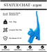 Sculpture Chat Resine 205cm Statue - BLEU - MUZZANO