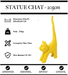 Sculpture Chat Resine 205cm Statue - JAUNE - MUZZANO