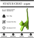 Sculpture Chat Resine 205cm Statue - VERT - MUZZANO