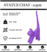 Sculpture Chat Resine 205cm Statue - VIOLET - MUZZANO