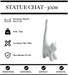 Sculpture Chat Resine 30cm Statue - BLANC - MUZZANO