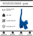 Sculpture Chat Resine 30cm Statue - BLEU - MUZZANO