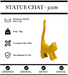 Sculpture Chat Resine 30cm Statue - JAUNE - MUZZANO