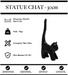 Sculpture Chat Resine 30cm Statue - NOIR - MUZZANO