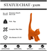 Sculpture Chat Resine 30cm Statue - ORANGE - MUZZANO