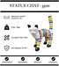 Sculpture Chat Resine 35cm Statue - Zebrage - MUZZANO