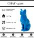 Sculpture Chat Resine 40cm Statue - Bleu - MUZZANO