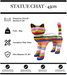 Sculpture Chat Resine 45cm Statue - Multi - MUZZANO