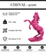 Sculpture Cheval Resine 90cm Statue - Rose - MUZZANO