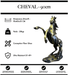 Sculpture Cheval Resine 90cm Statue - Trash Gold - MUZZANO
