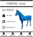 Sculpture Cheval Resine XXL 210cm Statue - BLEU - MUZZANO
