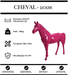 Sculpture Cheval Resine XXL 210cm Statue - ROSE - MUZZANO
