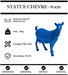 Sculpture Chèvre Resine 60cm Statue - BLEU - MUZZANO