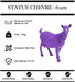 Sculpture Chèvre Resine 60cm Statue - VIOLET - MUZZANO