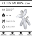Sculpture Chien Baloon Resine 70cm Statue - Blanc - MUZZANO