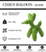 Sculpture Chien Baloon Resine XXL 210cm Statue - Vert Clair - MUZZANO