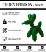 Sculpture Chien Baloon Resine XXL 210cm Statue - Vert Foncé - MUZZANO