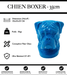 Sculpture Chien Boxer Resine 35cm Statue - Bleu - MUZZANO