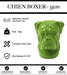 Sculpture Chien Boxer Resine 35cm Statue - Vert Clair - MUZZANO