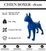 Sculpture Chien Boxer Resine XXL 180cm Statue - Bleu Foncé - MUZZANO