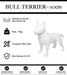 Sculpture Chien Bull Terrier Resine 110cm Statue - Blanc - MUZZANO