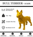 Sculpture Chien Bull Terrier Resine 110cm Statue - Jaune - MUZZANO
