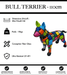 Sculpture Chien Bull Terrier Resine 110cm Statue - Puzzle - MUZZANO