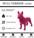 Sculpture Chien Bull Terrier Resine 110cm Statue - Rose - MUZZANO