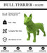 Sculpture Chien Bull Terrier Resine 110cm Statue - Vert - MUZZANO