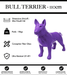 Sculpture Chien Bull Terrier Resine 110cm Statue - Violet - MUZZANO