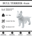 Sculpture Chien Bull Terrier Resine 60cm Statue - Blanc - MUZZANO