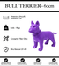 Sculpture Chien Bull Terrier Resine 60cm Statue - Violet - MUZZANO