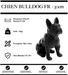 Sculpture Chien Bulldog FR Resine 30cm Statue - NOIR - MUZZANO