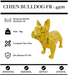 Sculpture Chien Bulldog FR Resine 45cm Statue - Graffiti Jaune - MUZZANO