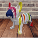Sculpture Chien Bulldog FR Resine 60cm Statue - White Trash - MUZZANO