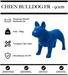 Sculpture Chien Bulldog FR Resine 90cm Statue - BLEU - MUZZANO