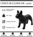 Sculpture Chien Bulldog FR Resine 90cm Statue - NOIR - MUZZANO
