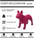 Sculpture Chien Bulldog FR Resine 90cm Statue - ROSE - MUZZANO
