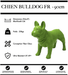 Sculpture Chien Bulldog FR Resine 90cm Statue - VERT - MUZZANO