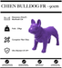Sculpture Chien Bulldog FR Resine 90cm Statue - VIOLET - MUZZANO