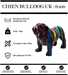 Sculpture Chien Bulldog UK Resine 60cm Statue - Black Trash - MUZZANO